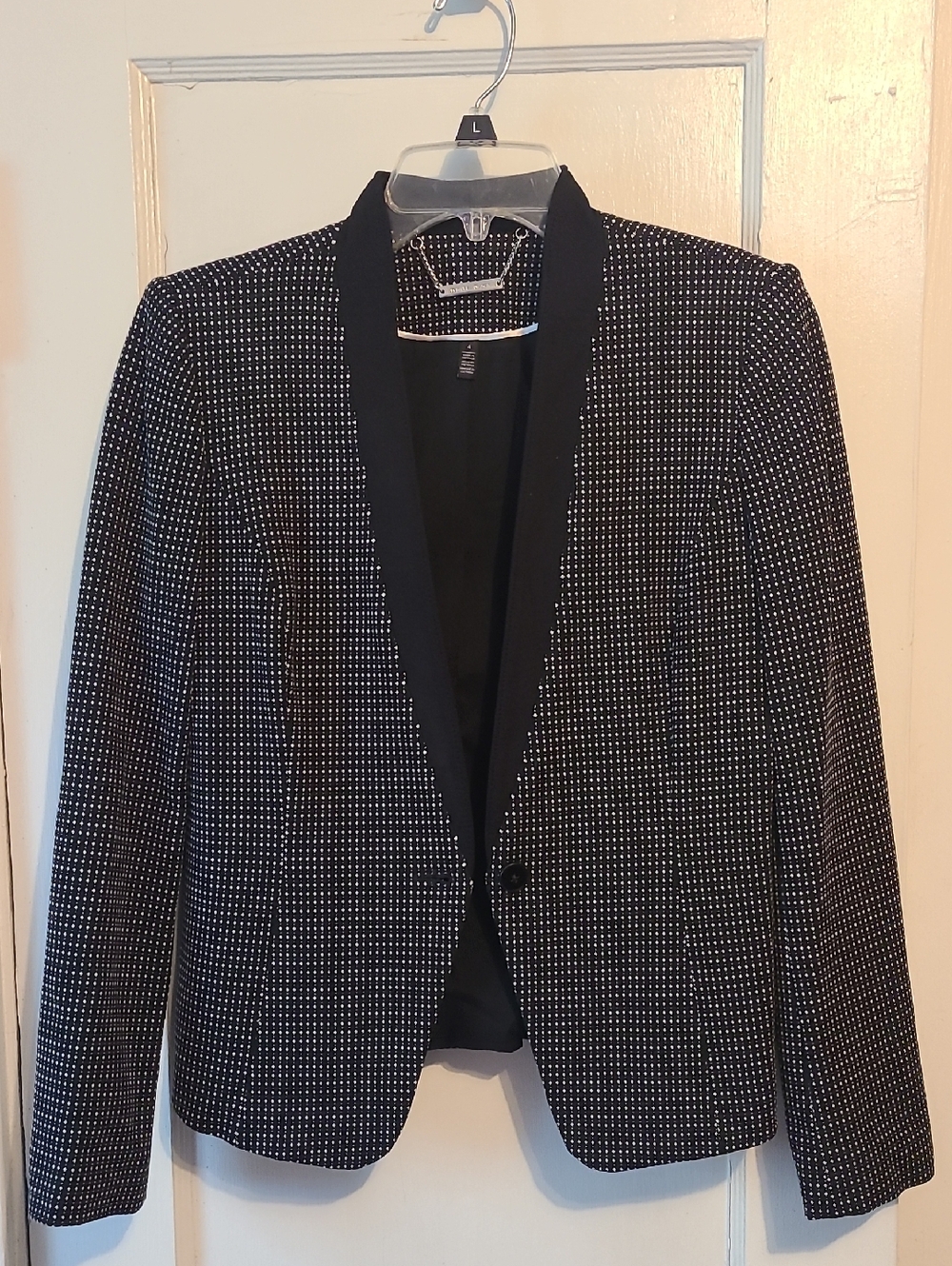 White House Black Market Black & White Patterned Women's Blazer